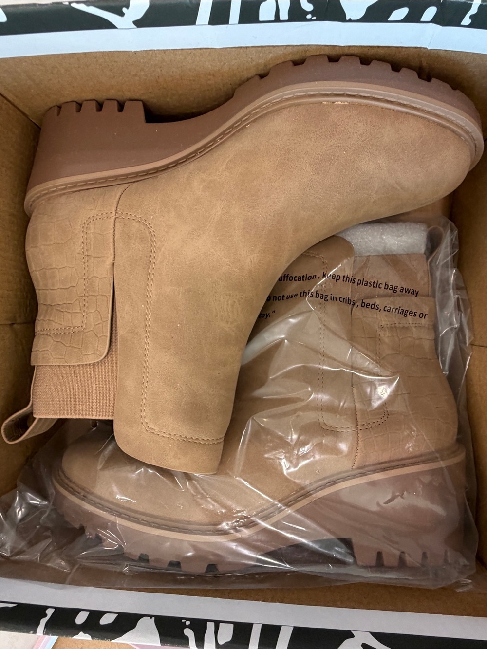 Soda Tan Chunky Chelsea Ankle Boots